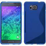  Gumijasti / gel etui S-Line za Samsung Galaxy Alpha - modri | Shoptok.si