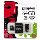 Kingston Memorijska kartica mobility kit micro sd 64gb mbly10g2/64gb class 10 + adapter + usb citac ( SD13806 ) Cene
