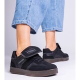 Gemre Black platform sneakers with stitching Puente | Shoptok.si