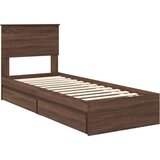  Okvir za krevet Smeđi hrast 75 x 190 cm Konstruirano drvo | shoptok.hr