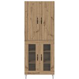  Highboard 2 pcs Umjetnički hrast Inženjersko drvo i staklo | shoptok.hr