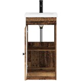  Kupaonski umivaonik s sudoperom Staro drvo 42 x 40 x 84,5 cm | shoptok.hr