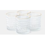 Sinsay Set strukturiranih čaša sa zlatnim rubom 4 pack | shoptok.hr