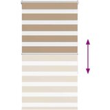 vidaXL Zebra senčilo peščeno rjava 75x150 cm tkanina širina 70,9 cm | Shoptok.si