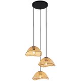 QAZQA Boemska viseča svetilka črna z bambusom 3-lučna - Lily | Shoptok.si