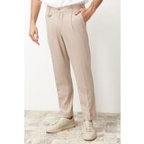 Trendyol Beige Italian Cut Pleated Fabric Trousers | Shoptok.si