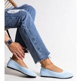 Gemre Blue Fabric Ballet Flats Yafia | shoptok.hr
