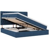  LED krevet za pohranu s madracem Plava 180 x 200 cm Tkanina | shoptok.hr