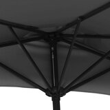 Balkonski suncobran crni 270 x 144 x 222 cm polukružni | Shoptok.si