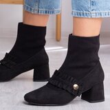 Resti Black pumps on a higher post with a Preciosa sock - Footwear | Shoptok.si