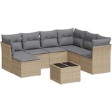  8-dijelni set vrtnih sofa od poliratana s jastucima bež | shoptok.hr