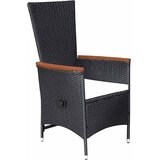  7-dijelni vrtni blagovaonski set od poliratana crni | Eponuda.com