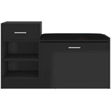  Klupa za cipele visoki sjaj crna 94,5 x 31 x 57 cm drvena | Eponuda.com