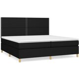 Maison Chic Box spring postelja - Vzmetna postelja z vzmetnico črn 200x200 cm blago SL19299, (21880752) | Shoptok.si