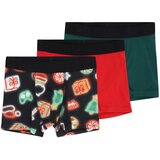 Lindex Gaće 'Christmas' tamno zelena / crvena / crna / bijela | shoptok.hr