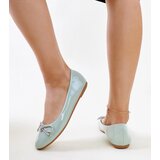 Gemre Green patent ballet flats with decorative bow Totani | shoptok.hr