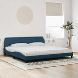  Krevet s madracem Dover plavi 200x200 cm baršunasti | shoptok.hr