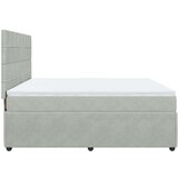 vidaXL Box spring postelja z vzmetnico svetlo siva 180x200 cm žamet | Shoptok.si