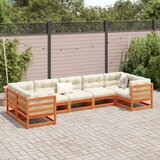  7-dijelni set vrtnih sofa voštano smeđi od masivne borovine | shoptok.hr
