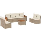  9-dijelni set vrtnih sofa s jastucima bež od poliratana | shoptok.hr