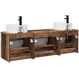  Set ormarića za kupaonicu 3 kom. Staro drvo 49 x 44,5 x 65 cm | shoptok.hr