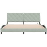  Okvir kreveta s LED-om bez madraca svjetlosivi 180x200 cm baršunasti | Eponuda.com