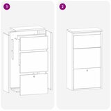  Sandučić za pakete Srebrno 44 x 22 x 82 cm Nehrđajući čelik | shoptok.hr