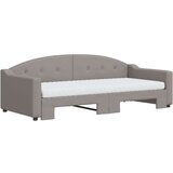  Izvlečna dnevna postelja z vzmetnicami taupe 90x200 cm blago, (20882204) | Shoptok.si