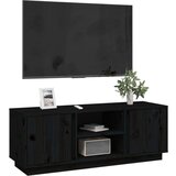 TV omarica črna 110x35x40,5 cm trdna borovina, (20731619) | Shoptok.si