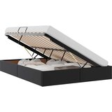  Otomanski krevet s pohranom Crna 140 x 200 cm Lažna koža | shoptok.hr