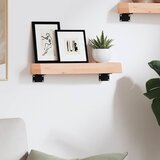  Zidna polica 40 x 10 x 6 cm od neobrađene masivne hrastovine | Eponuda.com