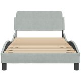  Okvir za krevet Dover svjetlosivi 100x190 cm baršunasti | Eponuda.com