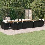  21-dijelni vrtni blagovaonski set s jastucima poliratan crni | shoptok.hr