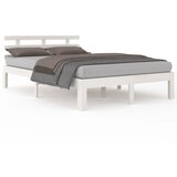 The Living Store Posteljni okvir bel iz trdnega lesa 160x200 cm - Posteljni Okvir, (21524186) | Shoptok.si