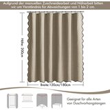 MIULEE tuš zavesa z lanenim videzom – 120 × 200 cm odprta embalaža | Shoptok.si