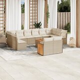 vidaXL 13-dijelni set vrtnih sofa s jastucima poliratan Bež | shoptok.hr