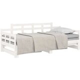  Izvlečna dnevna postelja bela trdna borovina 2x(90x200) cm, (20601185) | Shoptok.si
