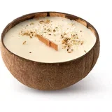 Coconut dišeča sveča z lesenim stenjem 350 ml