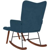  Stolica za ljuljanje s osloncem za noge plava baršunasta | shoptok.hr