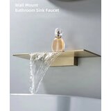 ELITE EDITION Moderna stenska kopalniška pipa za umivalnik s slapnim izlivom – BSW1722 — Črna | Shoptok.si