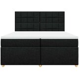  Krevet s oprugama i madracem crni 200x200 cm od tkanine | shoptok.hr