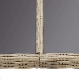  Vrtna jedilna miza rjava 200x100x74 cm steklo in poli ratan, (20665653) | Shoptok.si
