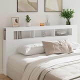  LED uzglavlje bijelo 200 x 18,5 x 103,5 cm konstruirano drvo | shoptok.hr