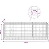  Gabion s žicom debljine 5 mm i mrežom 5x10 cm 150x50x50 cm | shoptok.hr