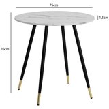 Livetastic Jedilna Miza Marble, Videz Marmorja, Ø 75cm | Shoptok.si