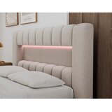 ELTAP Bež tapecirani bračni krevet s prostorom za odlaganje s podnicom 180x200 cm Lamica – | shoptok.hr