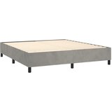  Krevet s oprugama i madracem svjetlosivi 200x200 cm baršunasti | shoptok.hr