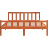 vidaXL Okvir kreveta s uzglavljem voštano smeđi 150x200 cm od borovine | shoptok.hr