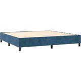  S oprugama i madracem tamnoplavi 200x200 cm baršunasti | shoptok.hr