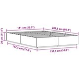  Otoman krevet Vosak Smeđa 140 x 200 cm Masivna borovina - Vosak smeđa 140 x 200 cm | shoptok.hr